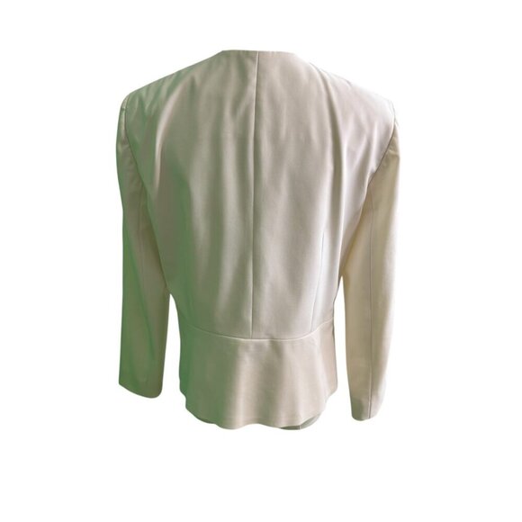 Oscar de la Renta Vintage zip front ivory jacket with zip pockets. Size:8 - Picture 4 of 8